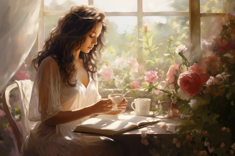 Woman and flowers