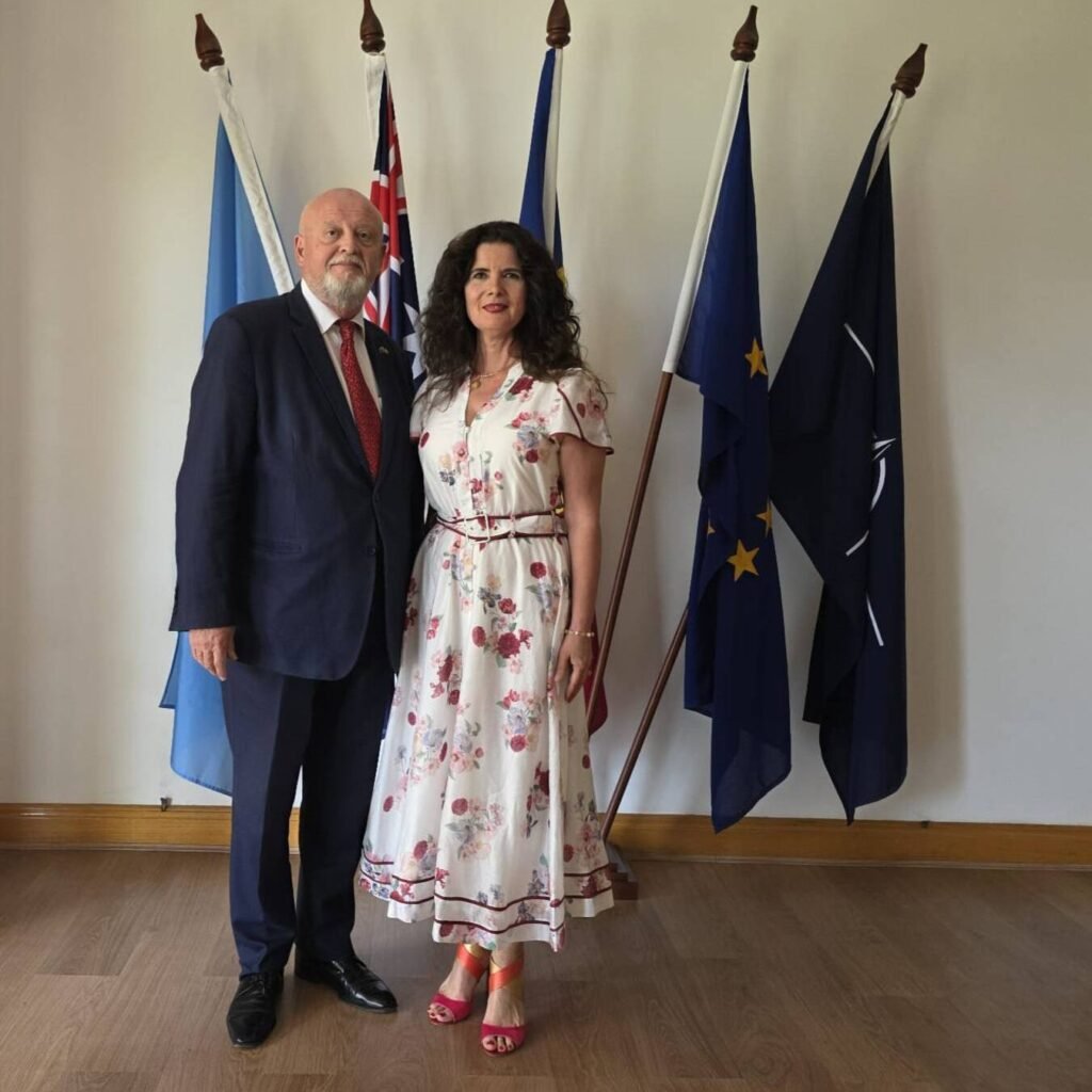 Romanian Ambasador in Australia Radu Gabriel Safta and Anisoara Laura Mustetiu 