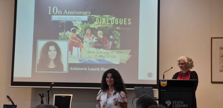 Anișoara Laura Mustețiu Honoured at the Romanian/Australian Anthology – Contemporary Poetry and Prose Gala (2016–2026)